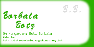 borbala botz business card